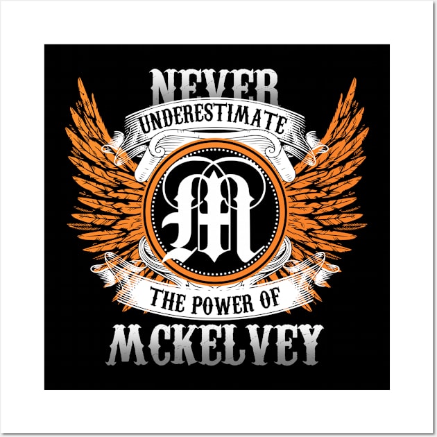 Mckelvey Name Shirt Never Underestimate The Power Of Mckelvey Wall Art by Nikkyta